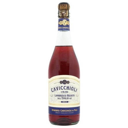 Вино ігристе Cavicchioli Lambrusco Rosato Dolce рожеве напівсолодке 7,5% 0,75л