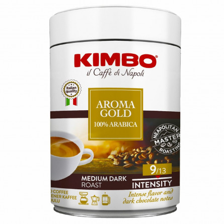 Кофе Kimbo Aroma Gold 100% Arabica молотый ж/б 250г slide 1