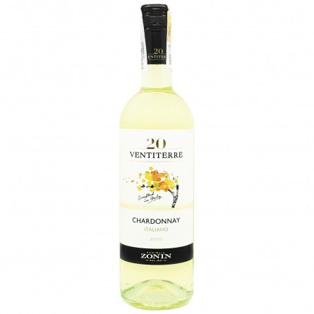 Вино Zonin Ventiterre Chardonnay біле сухе 12% 0.75л