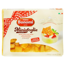 Печиво Bonomi Minisfoglie листкове міні з цукром 200г mini slide 1