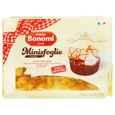 Печенье Bonomi Minisfoglie Мини слоеное глазурованное 135г mini slide 1