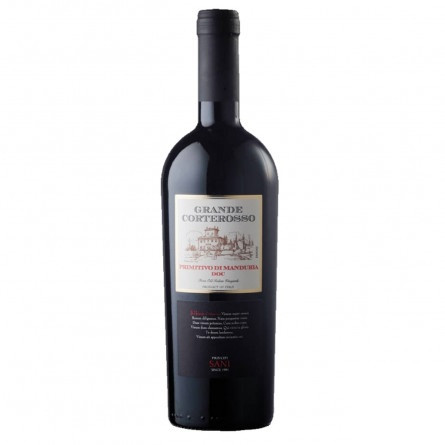 Вино Carlos Sani Grande Corterosso Primitivo di Manduria DOC червоне напівсухе 14,5% 0,75л slide 1