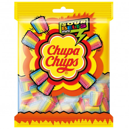 Мармелад жувальний Chupa Chups Sour Belts Mini з фруктовим смаком 150г slide 1