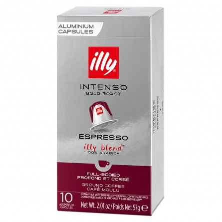 Кава в капсулах Illy Intenso Espresso 100% Арабіка 10шт сумісні з Nespresso