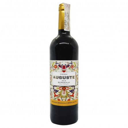 Вино Chateau Auguste Bordeaux Superieur AOC красное сухое 13,5% 0,75л