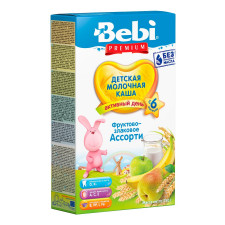 Каша Bebi Premium фруктово-злаковое ассорти 250г mini slide 1