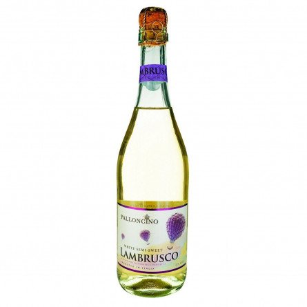 Вино игристое Palloncino Lambrusco белое полусладкое 8% 0,75л