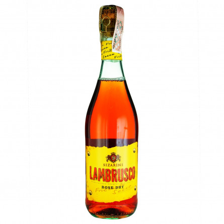Вино игристое Sizarini Lambrusco розовое сухое 0,75л