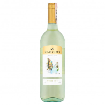 Вино Solo Corso белое сухое 11,5% 0,75л