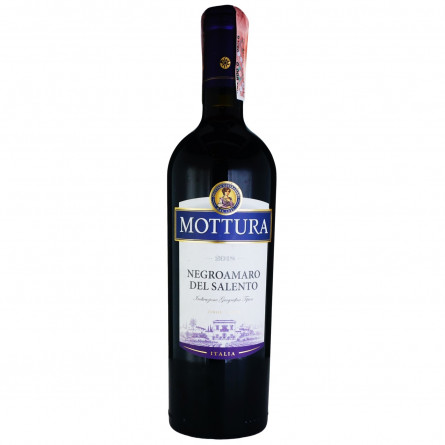 Вино Mottura Negroamaro del Salento I.G.T. червоне 12,5% 0,75л slide 1