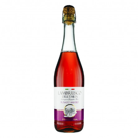 Вино ігристе Vini D`Italia Lambrusco Rosato Amabile Dell`Emilia 8% 0,75л