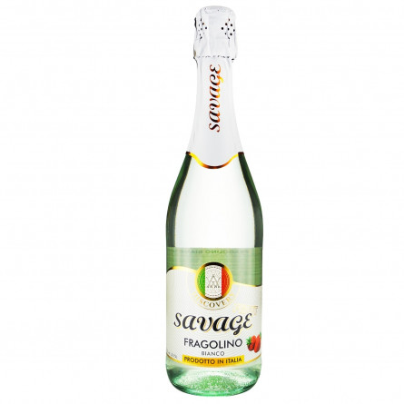 Напиток винный игристый Savage Fragolino Bianco белый сладкий 7.5% 0,75л slide 1