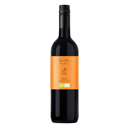 Вино Bio Bio Merlot Organic червоне напівсухе 13% 0,75л