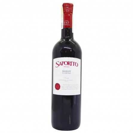 Вино Saporito Merlot-Raboso Veneto IGT червоне напівсухе 11,5% 0,75л