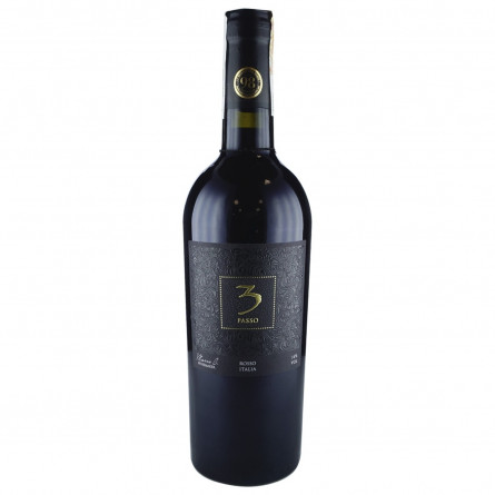 Вино 3 Passo Biologico червоне напівсухе 14% 0,75л