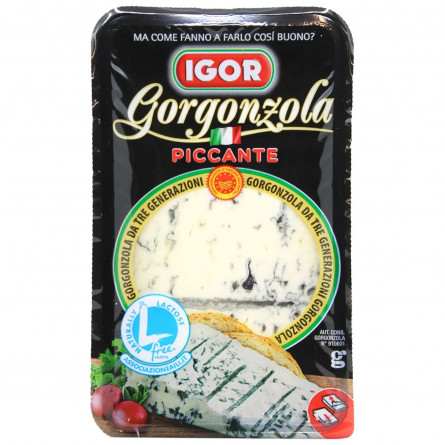 Сыр Игор горгонзола пиканте мягкий с голубой плесенью 48% 150г Италия