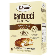 Печиво Falcone Cantucci з нарізаними ядрами горіха мигдалю та кавою 180г mini slide 1
