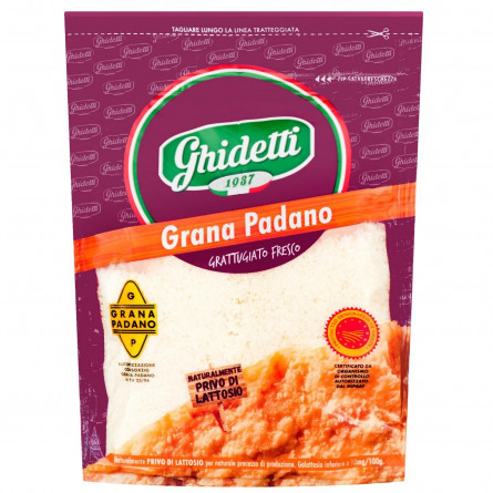 Сыр Ghidetti Грана Падано тертый 45% 100г