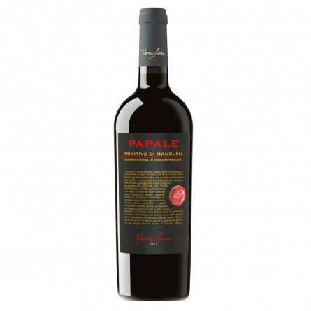 Вино Varvaglione Papale Primitivo di Manduria DOC червоне напівсухе 14% 0,75л
