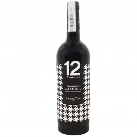Вино 12 E Mezzo Fashion Edition Primitivo del Salento IGP червоне напівсухе 12,5% 0,75л