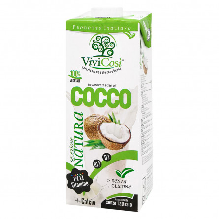Напій кокосовий ViviCosi рослинний з кальцієм і вітамінами 1л