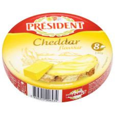 Сир плавлений President з ароматом Чеддеру 35% 140г mini slide 1
