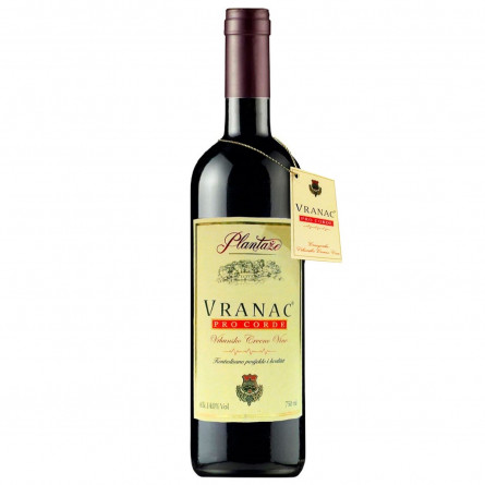 Вино Plantaze Vranac pro Corde красное сухое 13.7% 0.75л
