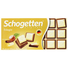 Шоколад Schogetten Trilogia білий з фундуком та молочним шоколадом 100г mini slide 1