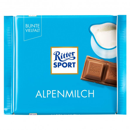 Шоколад молочний Ritter Sport з альпійським молоком 30% 100г