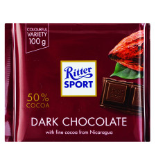 Шоколад Ritter Sport темный 50% 100г mini slide 1