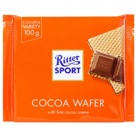 Шоколад Ritter Sport молочний з начинкою какао та вафлі 100г