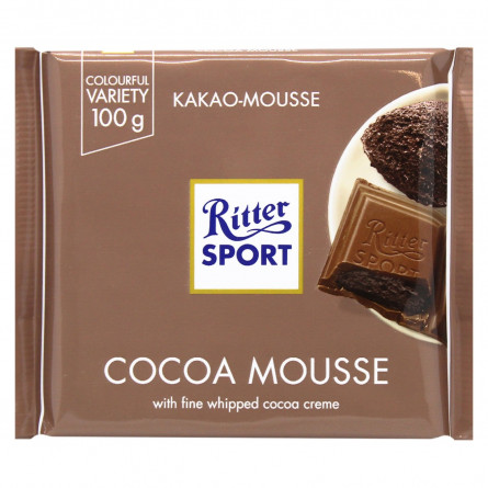 Шоколад молочный Ritter Sport с начинкой какао-мусс 100г