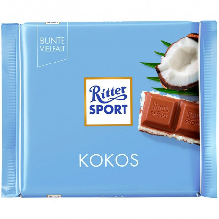 Шоколад Ritter Sport молочний з кокосово-молочним кремом 100г slide 1