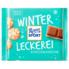 Шоколад молочний Ritter Sport з кокосово-мигдальним тістечком 100г mini slide 1