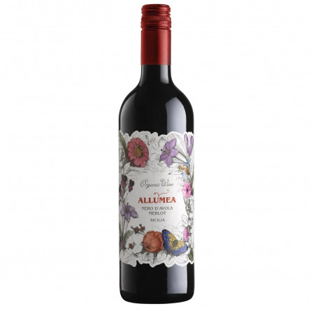 Вино Allumea Nero D'Avola Merlot красное полусухое 13,5% 0,75л