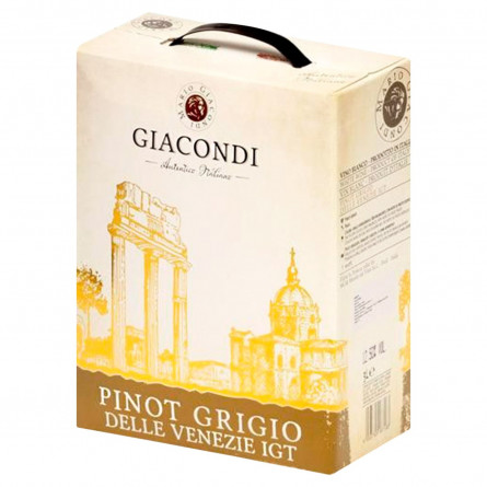 Вино Giacondi Pinot Grigio біле напівсухе 12% 3л slide 1