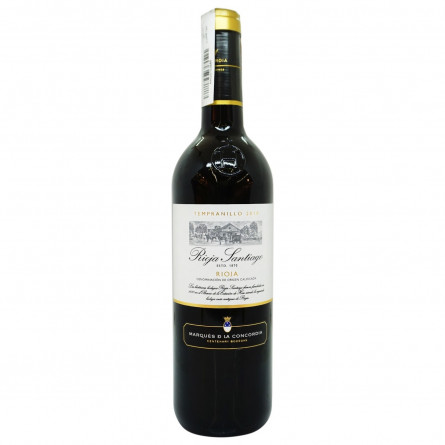 Вино Rioja Santiago Tempranillo Rioja червоне солодке 14% 0,75л