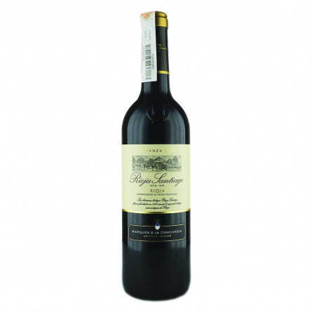 Вино Rioja Santiago Crianza Rioja червоне сухе 13,5% 0,75л