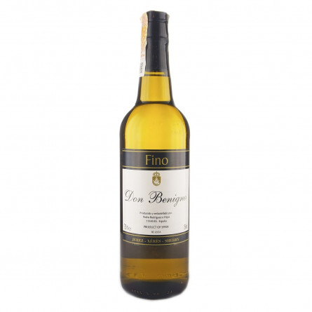 Вино Don Benigno Fino Sherry Jerez біле сухе 0,75л