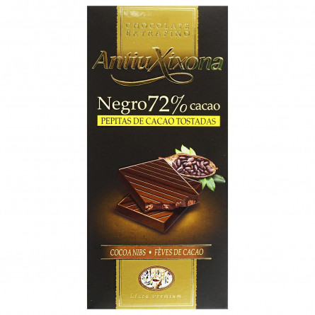 Шоколад Antiu Xixona 72% зі смаженими какао-бобами 100г slide 1