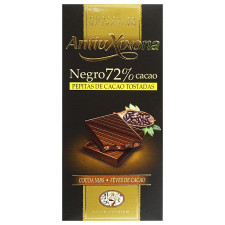 Шоколад Antiu Xixona 72% зі смаженими какао-бобами 100г mini slide 1
