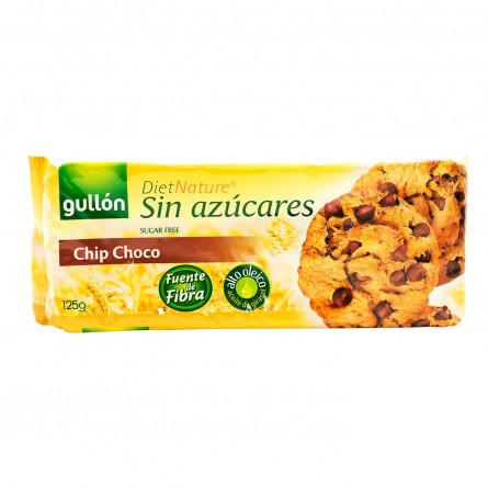 Печиво Gullon Diet Nature Chip Choco зі шматочками шоколаду без цукру 125г