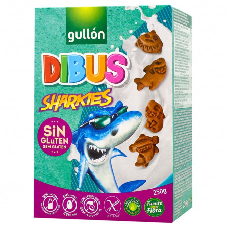 Печенье Gullon Dibus Sharkies без глютена 250г slide 1