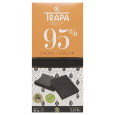 Шоколад Trapa Collection какао веган темный 95% 80г mini slide 1