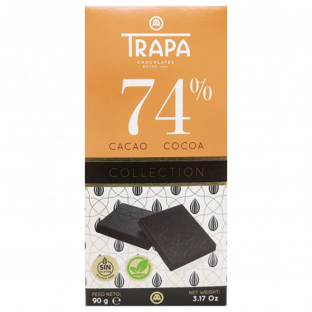 Шоколад Trapa Collection веган темный 74% какао 90г