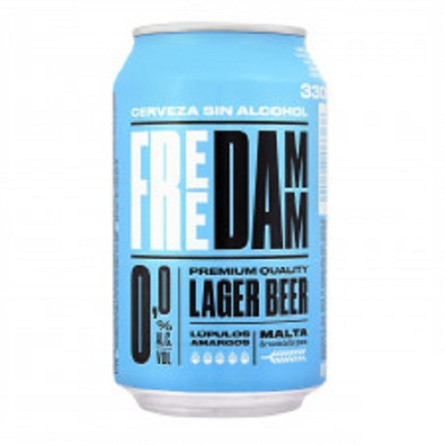 Пиво Estrella Free Damm светлое безалкогольное 0% 0,33л