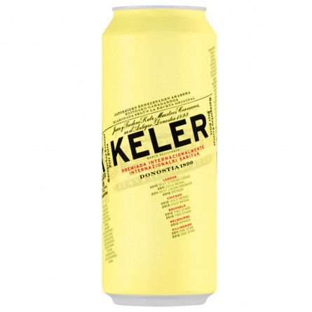 Пиво Keler Lager світле з/п 5% 0,5л