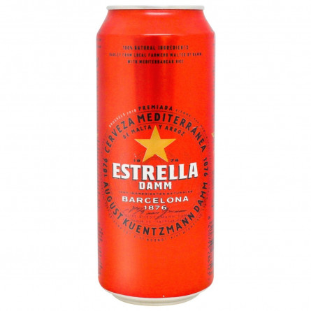 Пиво Estrella Damm Barcelona світле 4,6% 0,5л slide 1