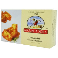 Кусочки кальмара Mariscadora в американскомм соусе ж/б 120мл mini slide 1