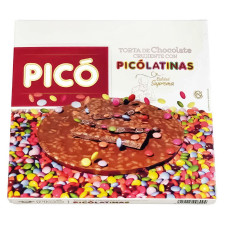 Торт Pico Picolatinas шоколадний хрусткий з кольоровим драже 150г mini slide 1